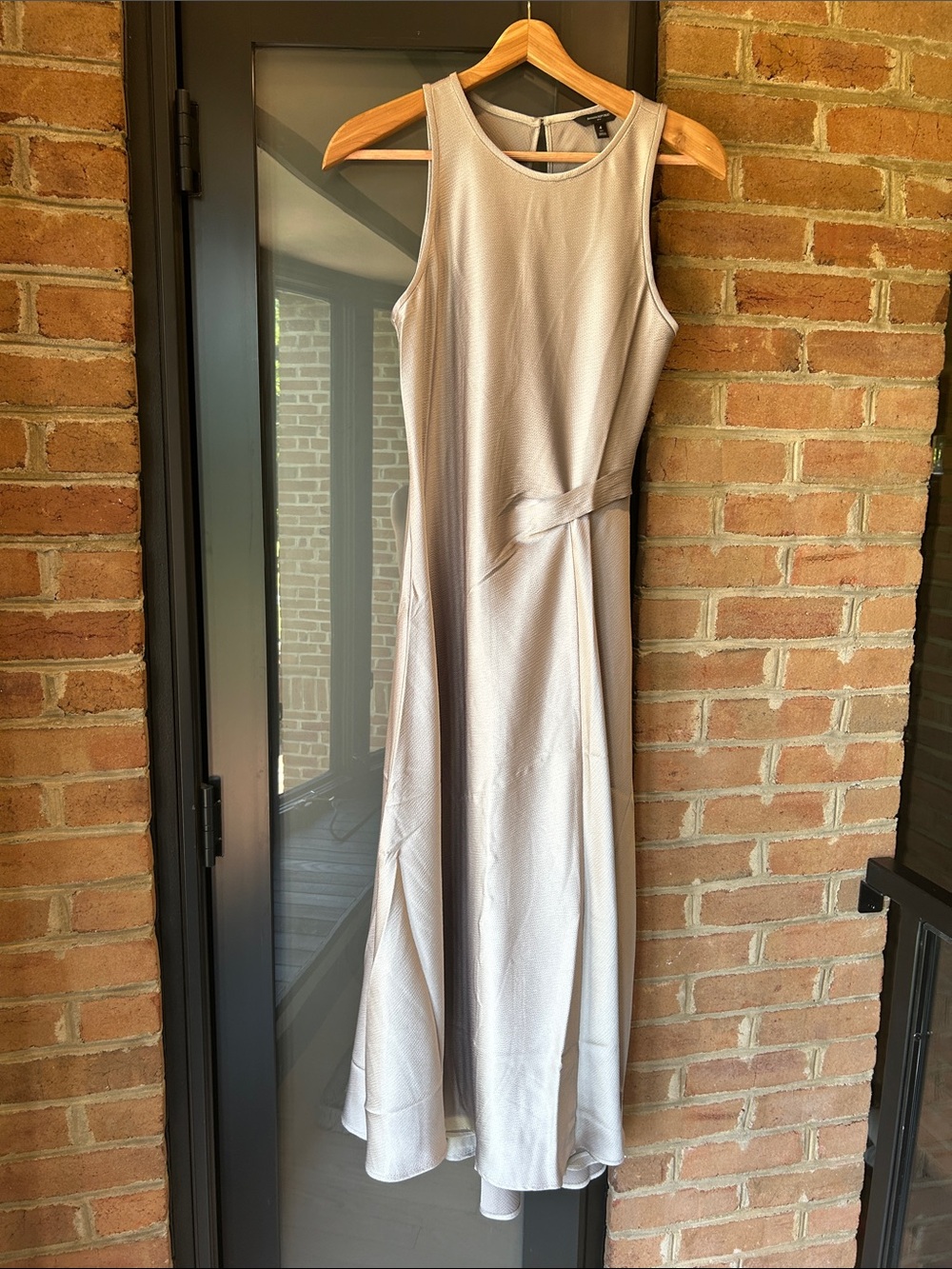 Banana Republic Sleeveless Maxi Dress in Light Silver